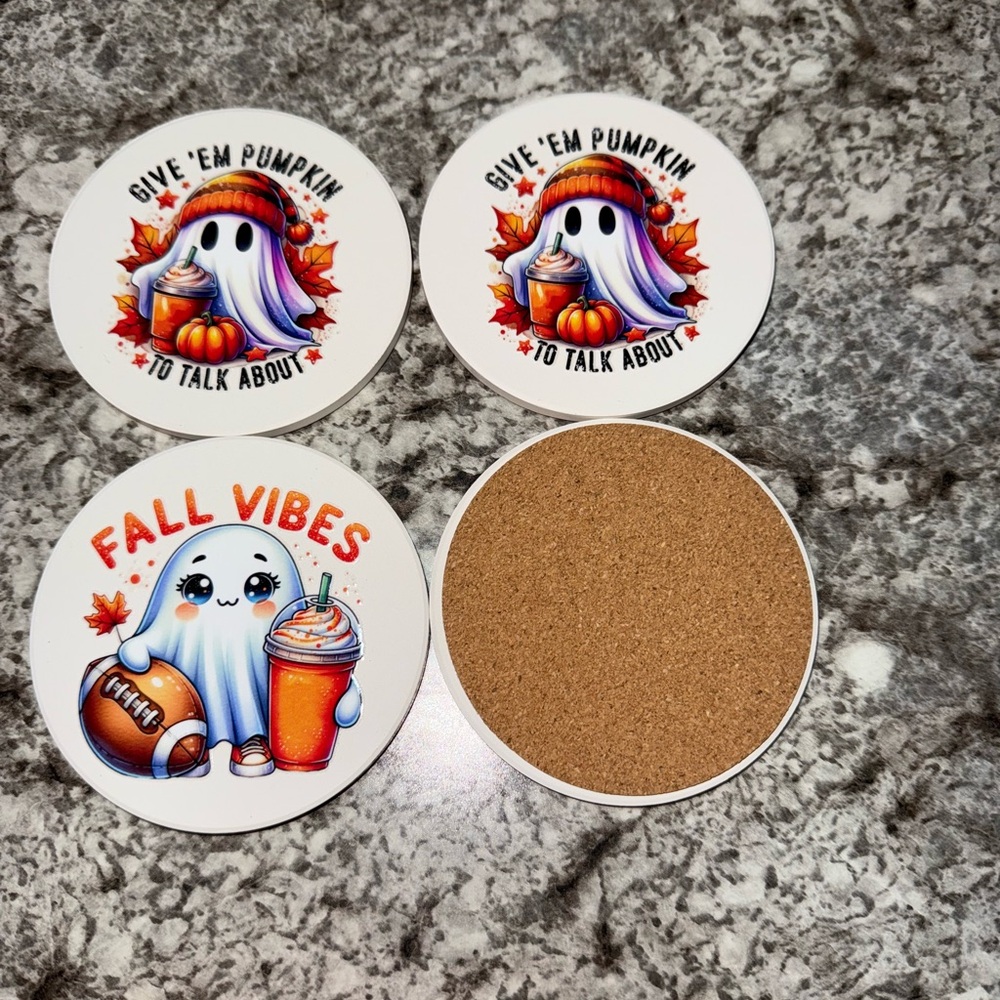 Fall Themed Coasters Set - Picture 2 of 3